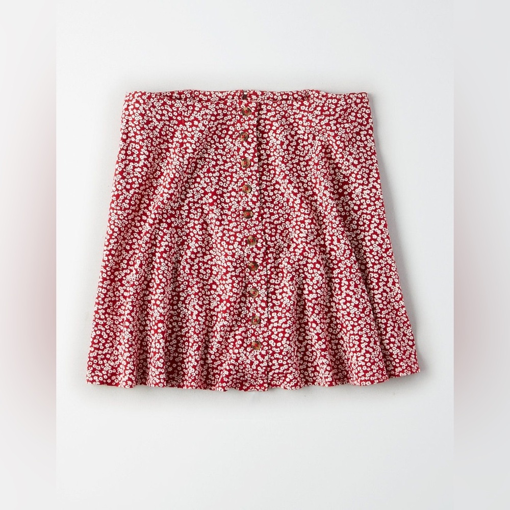 AE Button Down Mini Skirt